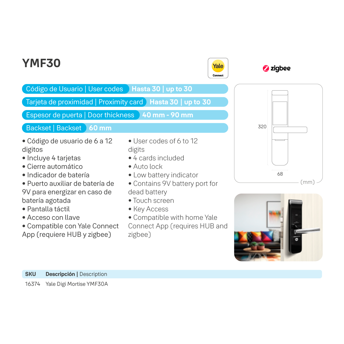 Cerradura Digital YMF30 - Imagen 5